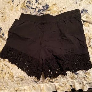 *SOLD* H&M black crochet shorts, size 10